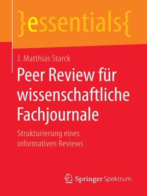 cover image of Peer Review für wissenschaftliche Fachjournale